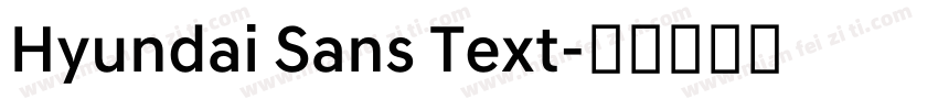 Hyundai Sans Text字体转换